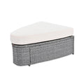 6 Piece Patio Outdoor Conversation Round Sofa Set, Pe Wicker Rattan Separate Seating Group With Coffee Table, Beige Yes Deep Seating Beige Weather Resistant Frame Water Resistant Cushion Garden & Outdoor Sofa Seating Groups Foam Rattan