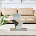 Modern Dining Table,Tea Table.Coffee Table. Tempered Glass Countertop, And Artistic Mdf Legs Are Perfect For Hosting Dinners, Conferences, Home, And Office Decorations.B 793 Transparent Glass