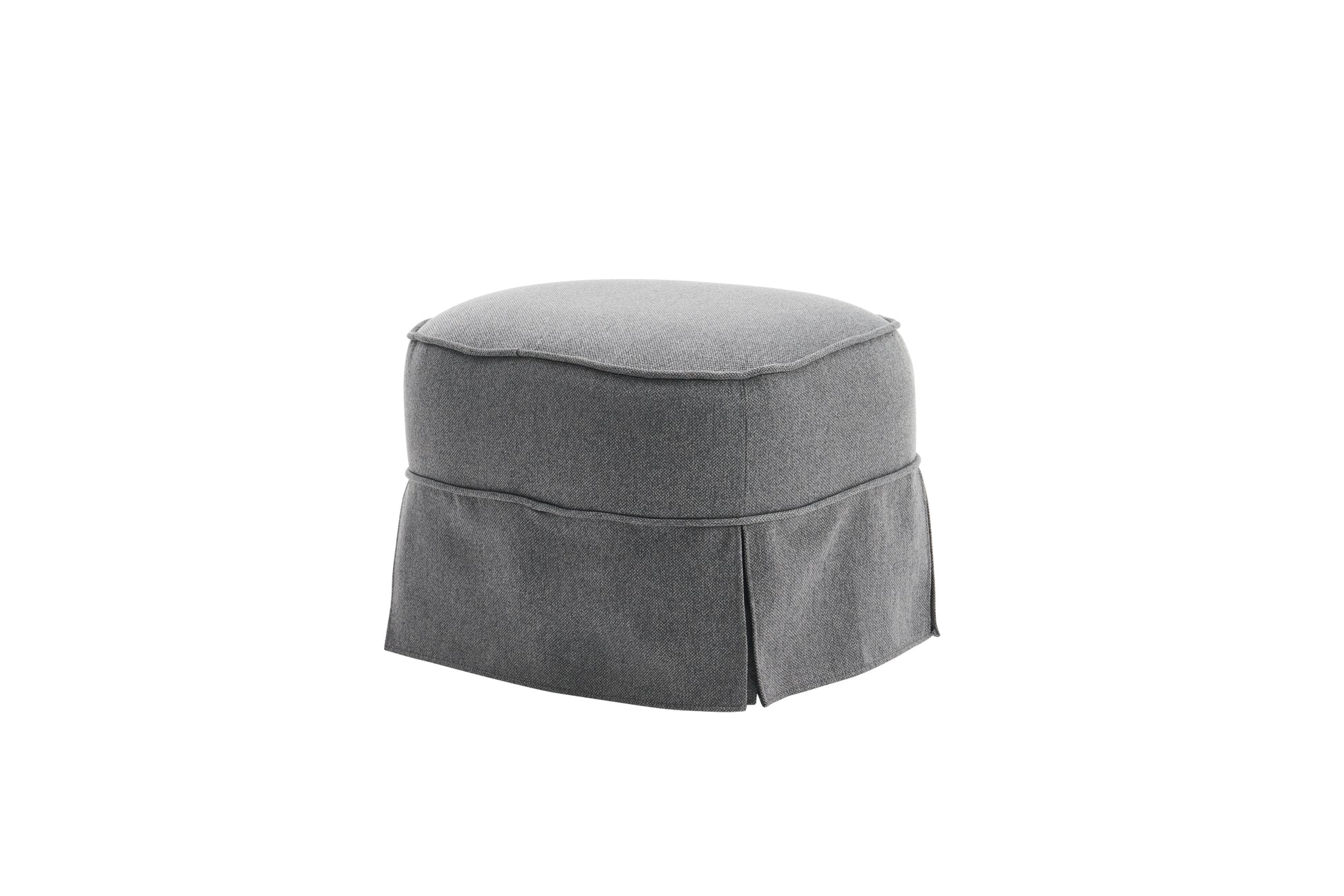Swivel Barrel Chair With Ottoman, Swivel Accent Chairs Armchair For Living Room, Reading Chairs For Bedroom Comfy, Round Barrel Chairs With Black Metal Base Dark Grey Dark Gray Primary Living Space Modern Linen
