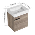 18 Inch Bathroom Vanity With Top, Small Bathroom Vanity And Sink Grey 1 Bathroom Wall Mounted Modern Plywood