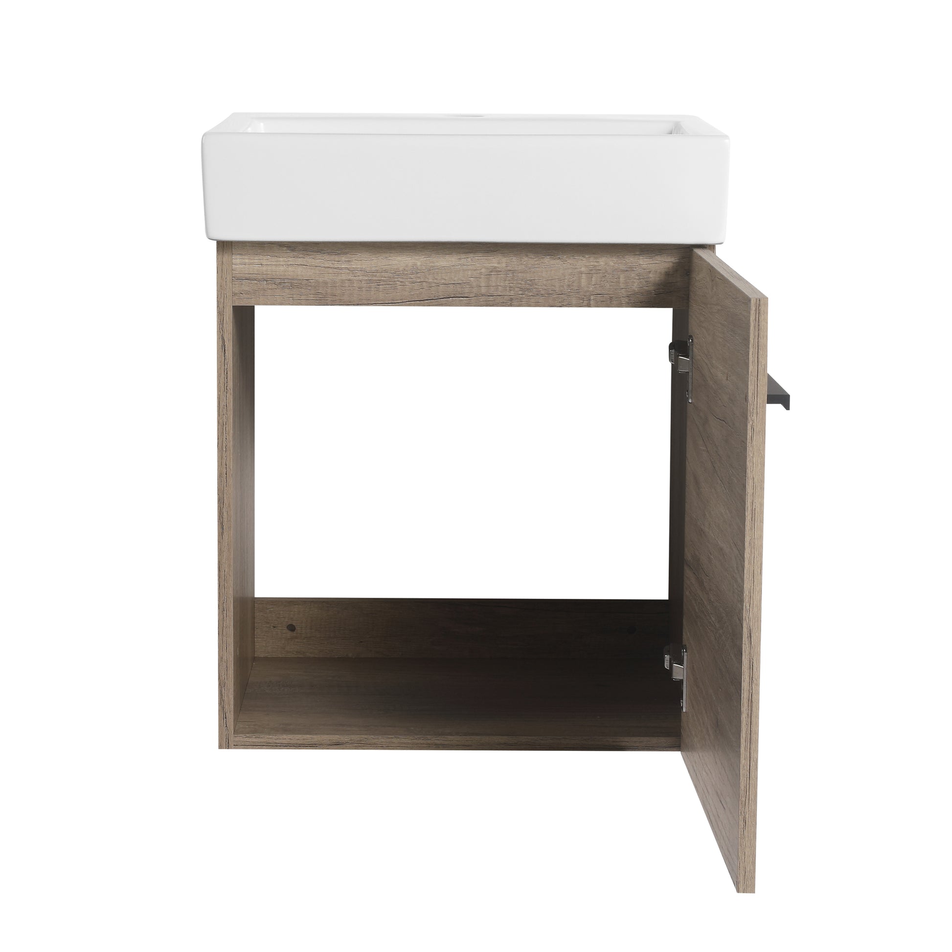 18 Inch Bathroom Vanity With Top, Small Bathroom Vanity And Sink Grey 1 Bathroom Wall Mounted Modern Plywood