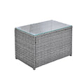 6 Piece Patio Outdoor Conversation Round Sofa Set, Pe Wicker Rattan Separate Seating Group With Coffee Table, Beige Yes Deep Seating Beige Weather Resistant Frame Water Resistant Cushion Garden & Outdoor Sofa Seating Groups Foam Rattan