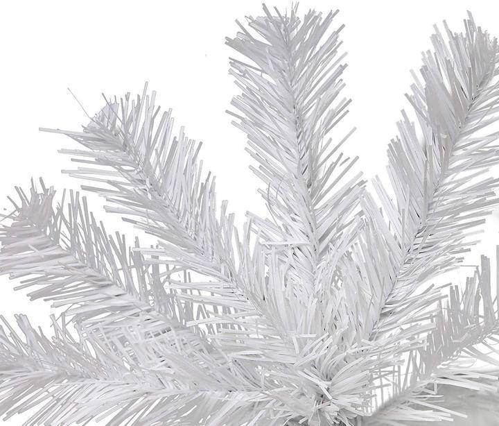 7Ft High Christmas Tree 1000 Tips Decorate Pine Tree With Metal Legs White With Decorations White Pvc