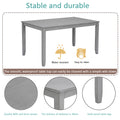 Wooden Dining Rectangular Table, Kitchen Table For Small Space, 4 Person Dining Table, Grayonly The Table Wood Gray Gray Wood Dining Room Acacia 4 Leg Rectangular Acacia Wood