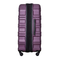 Expandable 3 Piece Luggage Sets Pc Lightweight & Durable Suitcase With Two Hooks, Spinner Wheels, Tsa Lock, 21 25 29 Dark Purple Dark Purple Pc