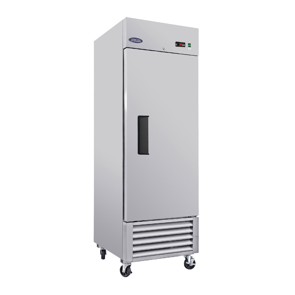 Orikool 27" Commercial Refrigerator 23 Cu.Ft With 1 Solid Door Reach In Refrigerators Stainless Steel Etl Approved Upright Fridge Storage Silver American Design Aluminium Stainless Steel