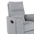 Upholstered Swivel Recliner Manual Rocker Recliner Chair Baby Nursery Chair With Two Removable Pillows For Living Room, Dark Grey Dark Grey Foam Linen