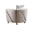 Thick Velvet Fabric Upholstered Chair Made With Wood In Beige Beige Primary Living Space Contemporary,Modern Velvet Wood