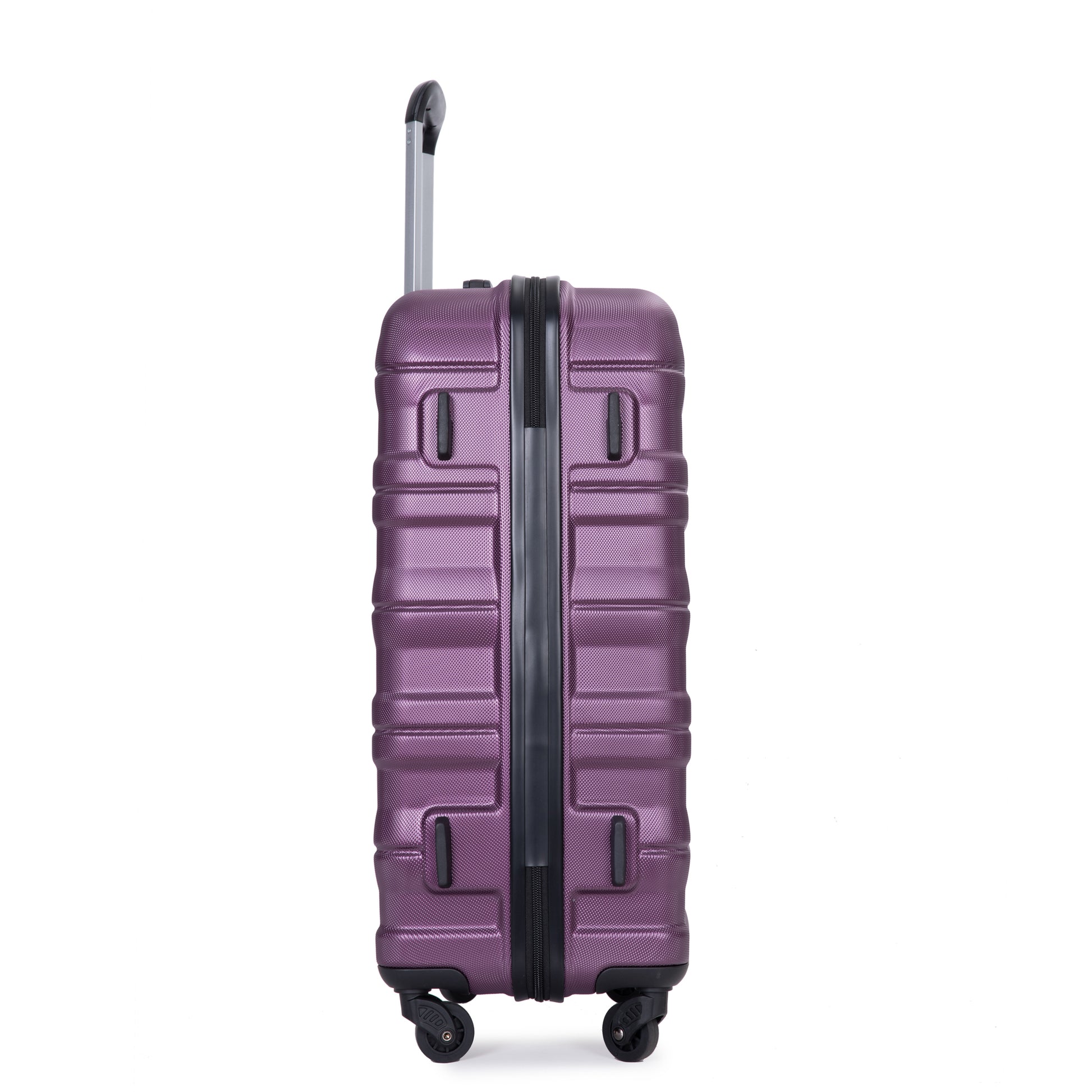 Expandable 3 Piece Luggage Sets Pc Lightweight & Durable Suitcase With Two Hooks, Spinner Wheels, Tsa Lock, 21 25 29 Dark Purple Dark Purple Pc