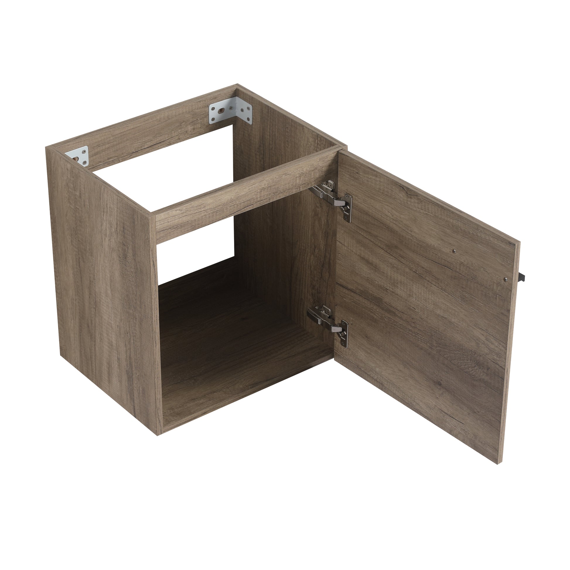 18 Inch Bathroom Vanity With Top, Small Bathroom Vanity And Sink Grey 1 Bathroom Wall Mounted Modern Plywood