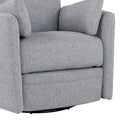 Upholstered Swivel Recliner Manual Rocker Recliner Chair Baby Nursery Chair With Two Removable Pillows For Living Room, Dark Grey Dark Grey Foam Linen