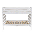 Wood Twin Over Full Bunk Bed With 2 Drawers, White Box Spring Not Required White Wood Bedroom Bunk Solid Wood Mdf