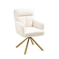 Off White Cashmere Contemporary High Back Upholstered Swivel Accent Chair Off White Primary Living Space Modern Foam Faux Fur