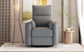 Upholstered Swivel Recliner Manual Rocker Recliner Chair Baby Nursery Chair With Two Removable Pillows For Living Room, Dark Grey Dark Grey Foam Linen