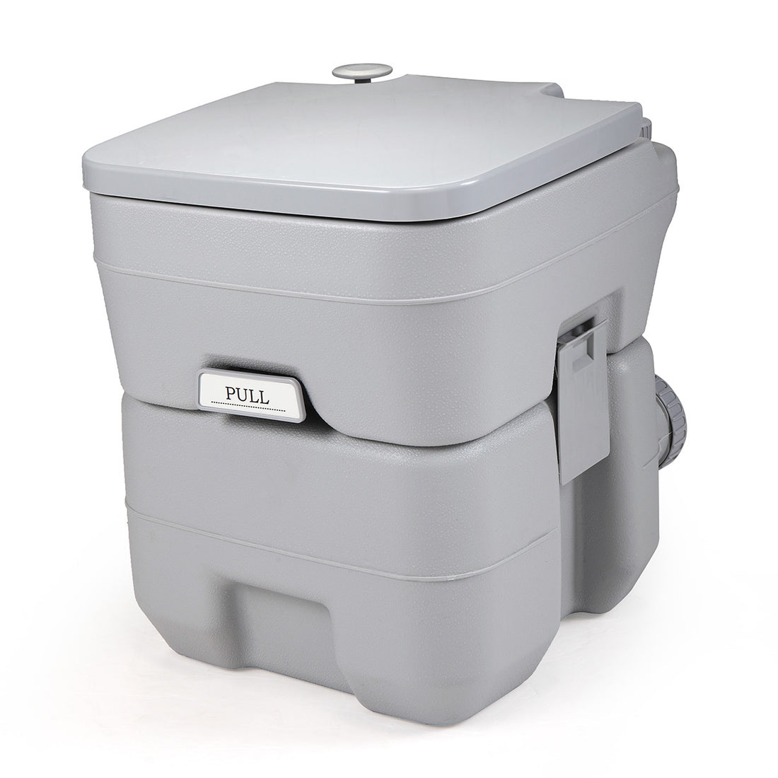 5 Gallon Portable Toilet, Flush Potty, Travel Camping Outdoor Gray Hdpe