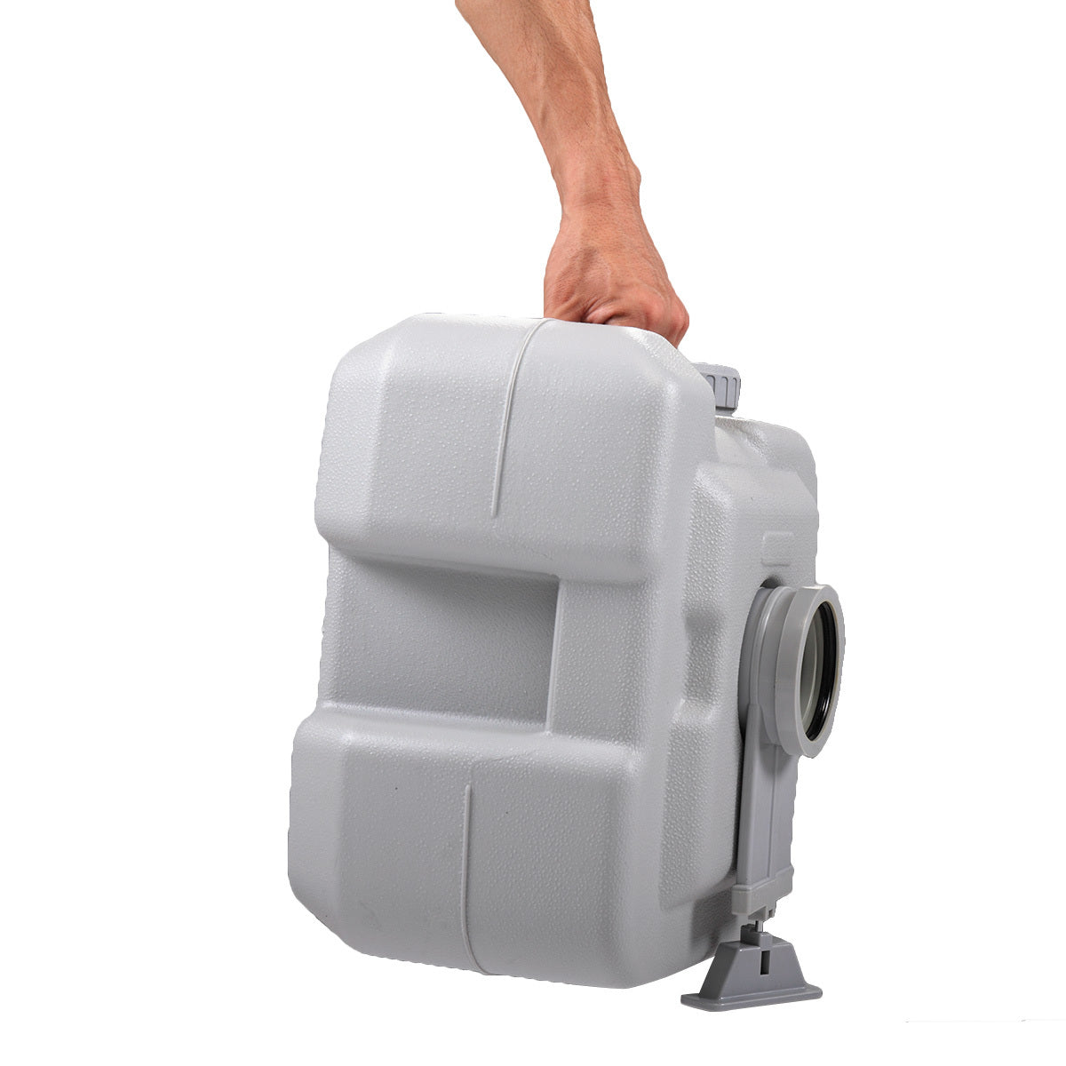 5 Gallon Portable Toilet, Flush Potty, Travel Camping Outdoor Gray Hdpe