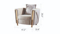 Thick Velvet Fabric Upholstered 3Pc Living Room Set Made With Wood In Beige Beige Velvet Wood Primary Living Space Soft Cushion Back Contemporary,Modern Solid Wood Mdf Wood 6 Seat