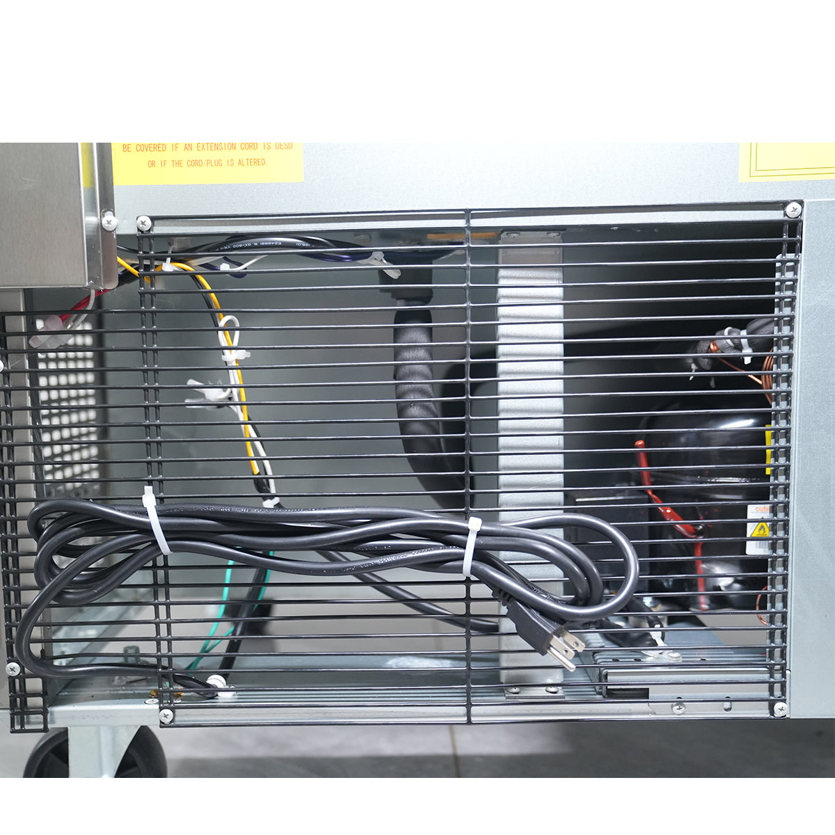 Orikool 60 In Commercial Refrigerators Sandwich&Salad Prep Table With A Butcher Block Cutting Board, Protection Lid, Cold Storage, Etl Certified Silver Stainless Steel