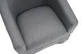 Swivel Barrel Chair With Ottoman, Swivel Accent Chairs Armchair For Living Room, Reading Chairs For Bedroom Comfy, Round Barrel Chairs With Black Metal Base Dark Grey Dark Gray Primary Living Space Modern Linen