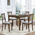 Wooden Dining Square Table, Kitchen Table For Small Space, 4 Person Dining Table, Walnutonly The Table Walnut Seats 4 Gray Dining Room Acacia Square Acacia Wood