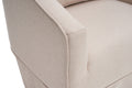 Swivel Barrel Chair With Ottoman, Swivel Accent Chairs Armchair For Living Room, Reading Chairs For Bedroom Comfy, Round Barrel Chairs With Black Metal Base Beige Beige Primary Living Space Modern Linen