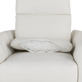 Upholstered Swivel Recliner Manual Rocker Recliner Chair Baby Nursery Chair With Two Removable Pillows For Living Room, Beige Beige Foam Linen