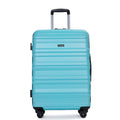 Expandable 3 Piece Luggage Sets Pc Lightweight & Durable Suitcase With Two Hooks, Spinner Wheels, Tsa Lock, 21 25 29 Aqua Blue Aqua Blue Pc