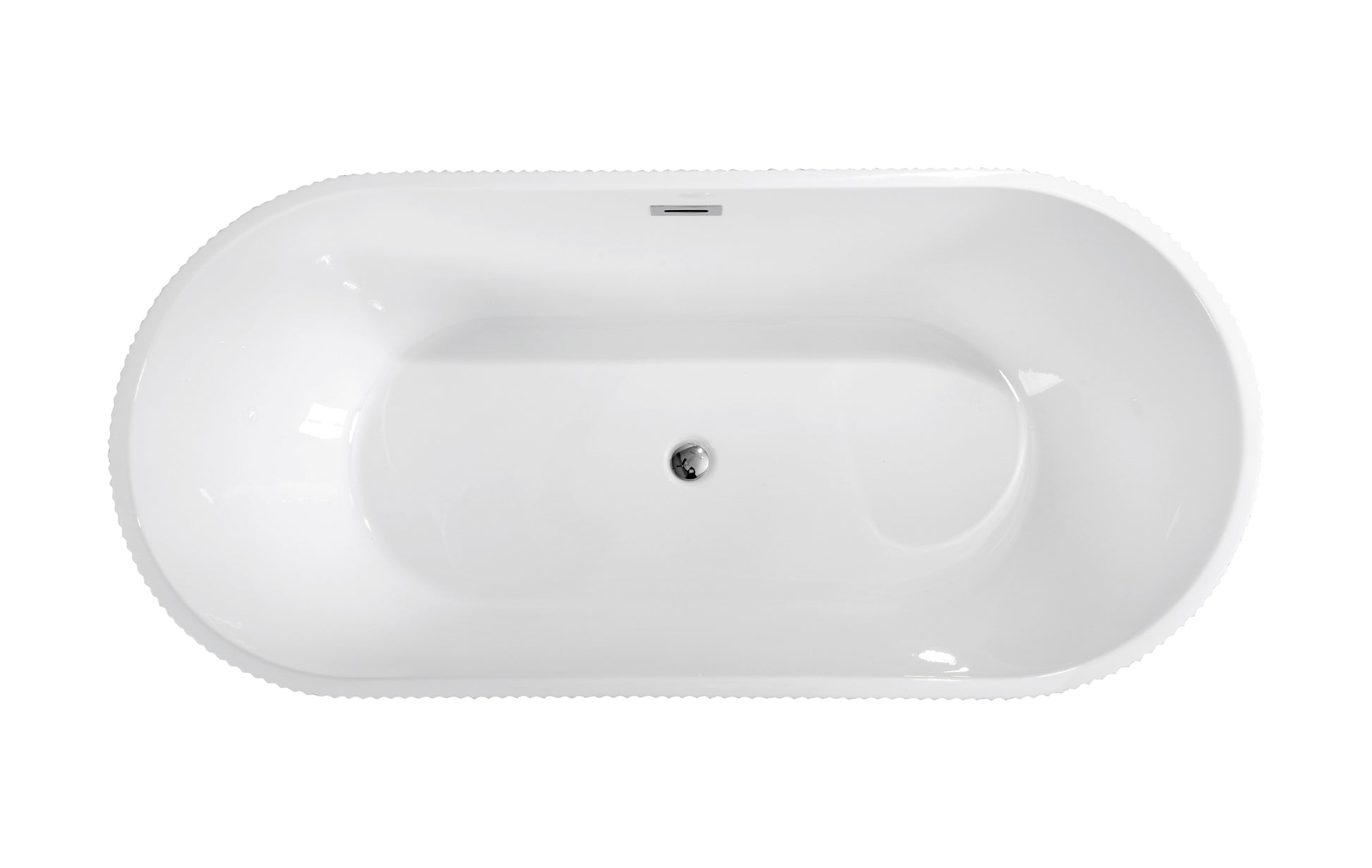 59" Acrylic Freestanding Bathtub Acrylic Soaking Tubs, Fluted Style Gloss White Freestanding Bathtub With Chrome Overflow And Pop Up Drain Gloss White Oval Bathroom Freestanding Tubs Polished 59 61 In Contemporary Soaking Center Acrylic Acrylic