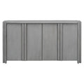 Designed Storage Cabinet Sideboard With 4 Doorsadjustable Shelves, Suitable For Living Rooms, Entrance And Study Rooms. 1 2 Shelves Gray Mdf Acacia