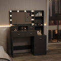 Newly Designed Smart Mirror Dressing Table With Drawers And Storage Cabinet, Dressing Table With Dressing Pad For Bedroom, Dressing Room Black Bedroom American Design,American Traditional,Classic,Coastal Mdf Glass