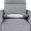 Upholstered Swivel Recliner Manual Rocker Recliner Chair Baby Nursery Chair With Two Removable Pillows For Living Room, Dark Grey Dark Grey Foam Linen