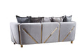 Chanelle Thick Velvet Fabric Upholstered Sofa Made With Wood In Gray Gray Velvet Wood Primary Living Space Soft Cushion Back Contemporary,Modern Velvet Wood