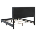 Grey Tufted Full Panel Bed Box Spring Required Full Grey Wood Bedroom Transitional Panel Foam Upholstered