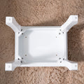 Solid Wood Square Stool White White Wood