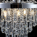 Chromium Color Crystal Chandeliers,Large Contemporary Luxury Ceiling Lighting Chrome Luxury Iron