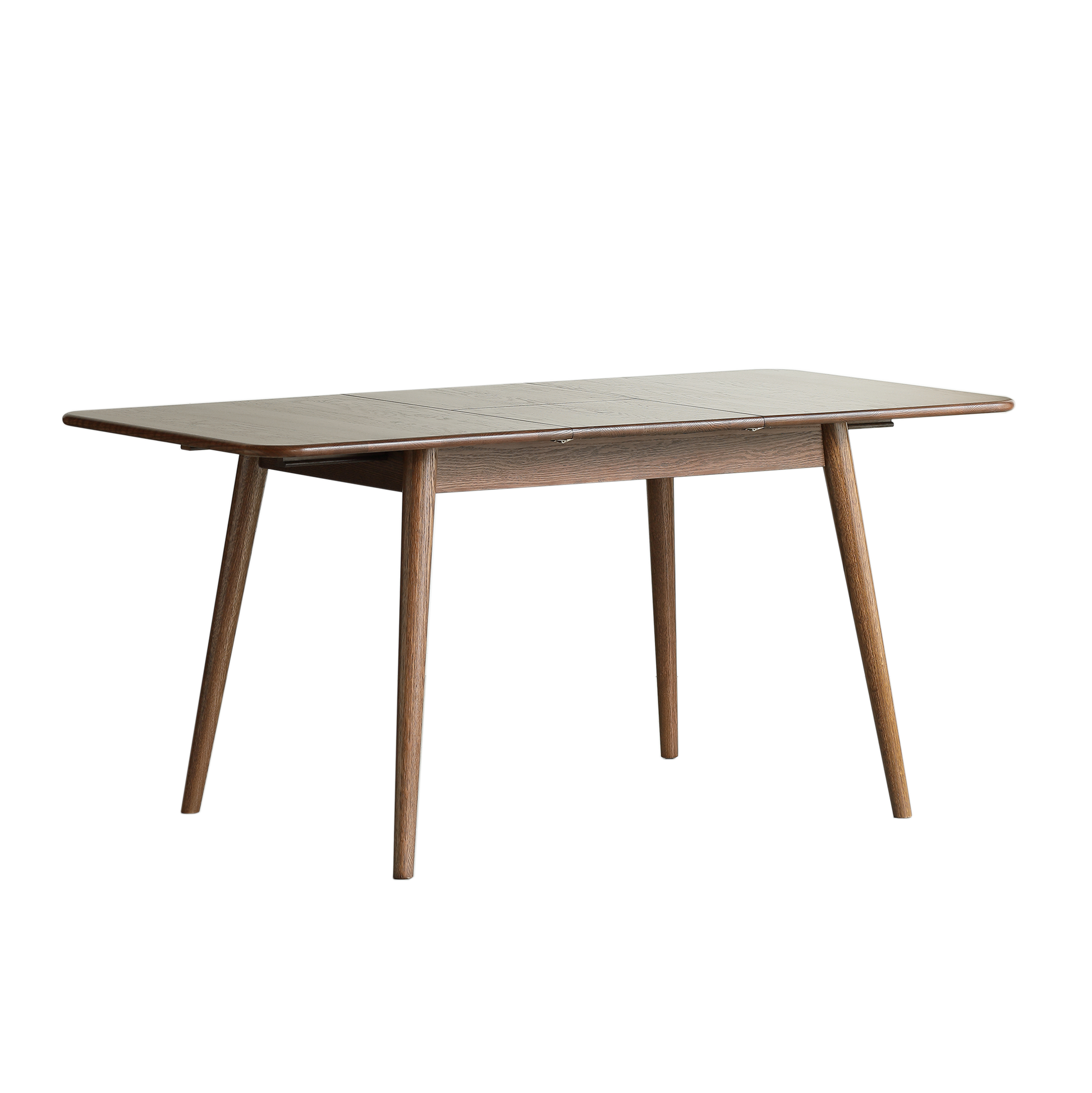 Walnut Color Solid Oak Round Corner Diagonal Leg Telescopic Table 1.2 1.6M, For 6 8 People To Meet Dining Table Wood Walnut Color Walnut Brown Writting Desk Triangular Dining Room Oak Rectangular Kitchen & Dining Tables Solid Wood