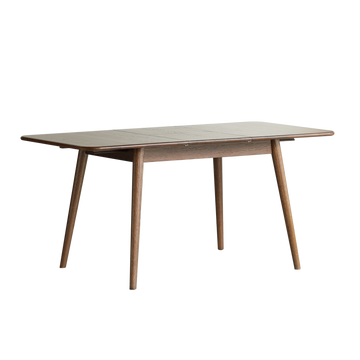 Walnut Color Solid Oak Round Corner Diagonal Leg Telescopic Table 1.2 1.6M, For 6 8 People To Meet Dining Table Wood Walnut Color Walnut Brown Writting Desk Triangular Dining Room Oak Rectangular Kitchen & Dining Tables Solid Wood