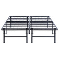 Black Queen Mattress Support Queen Black Metal Bedroom Contemporary,Modern Adjustable Bedbase Steel