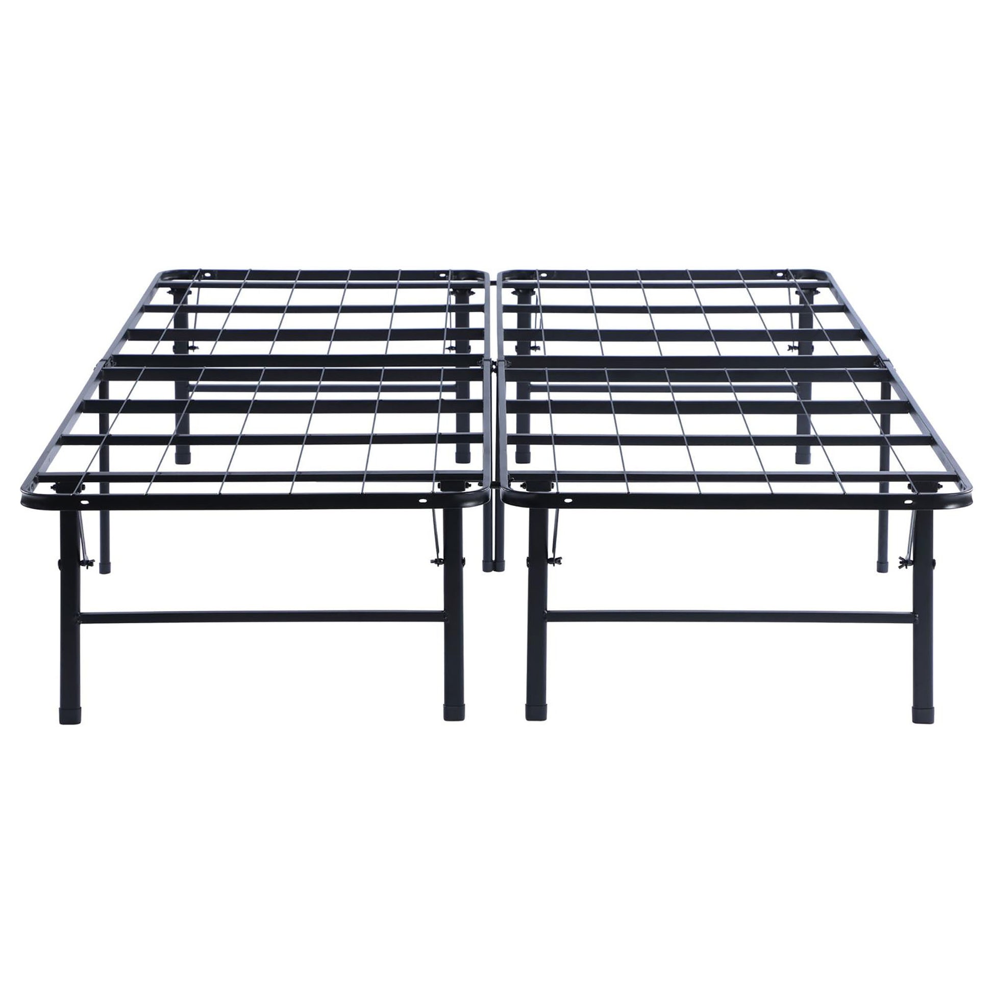 Black Queen Mattress Support Queen Black Metal Bedroom Contemporary,Modern Adjustable Bedbase Steel