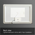 Led Bathroom Vanity Mirror With Light,28*36 Inch, Anti Fog, Dimmable,Color Temper 5000K,Backlit Front Lit,Both Vertical And Horizontal Wall Mounted Vanity Mirror 28X36 White Iron