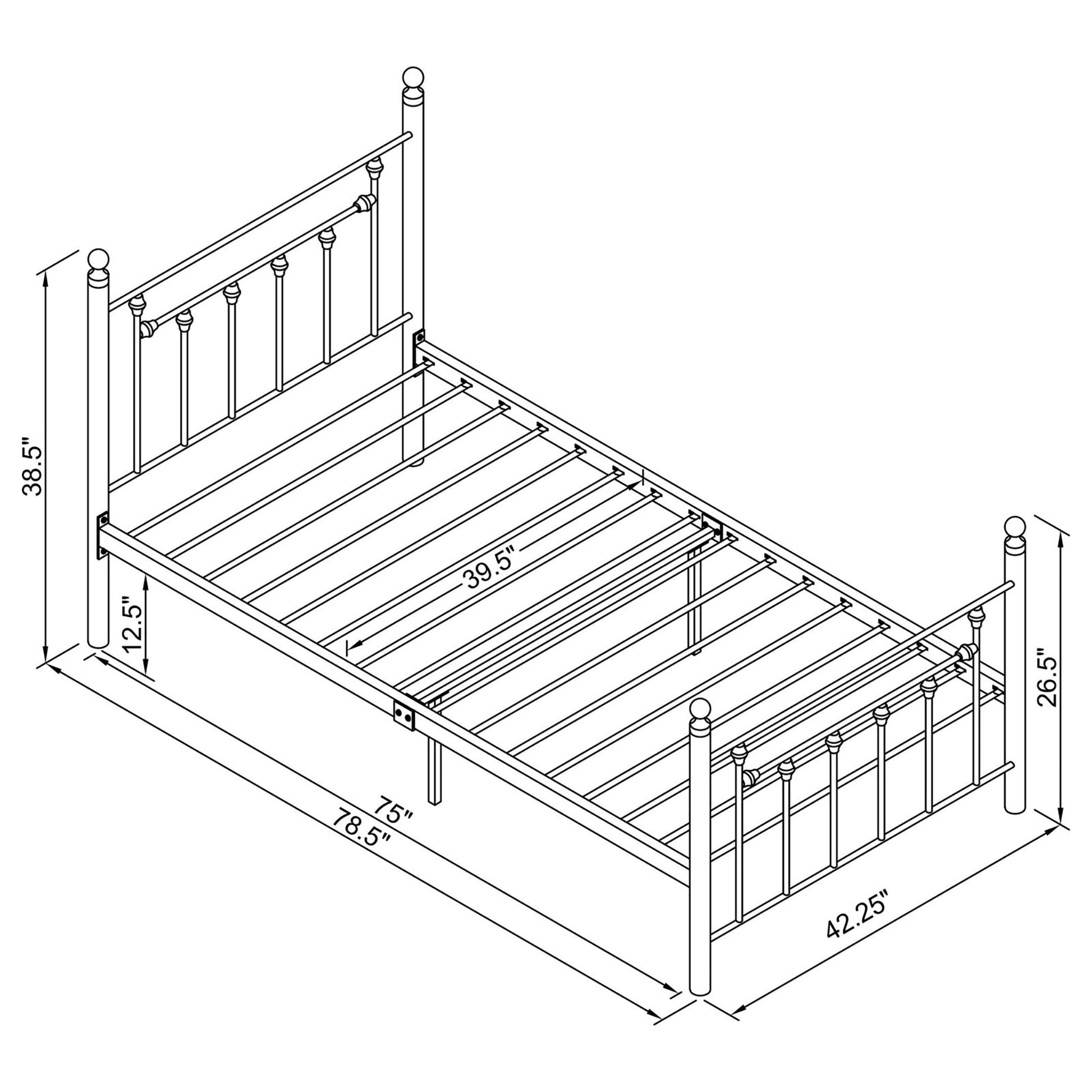 Gunmetal Slatted Twin Platform Bed Box Spring Not Required Twin Grey Metal Bedroom Transitional Bed Frame Metal