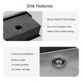 30 Black Farmhouse Sink 30X22 Gunmetal Black Single Bowl Workstation Farm Kitchen Sink 16 Gauge Apron Front Stainless Ledge Gunmetal Black Stainless Steel