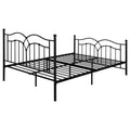 Black Slat Headboard Queen Bed Box Spring Not Required Queen Black Metal Bedroom Transitional Open Frame Metal