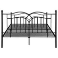 Black Slat Headboard Queen Bed Box Spring Not Required Queen Black Metal Bedroom Transitional Open Frame Metal