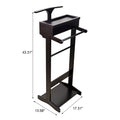 Floor Standing Suit Hanger, Multifunctional Clothes Hanger Black Mdf