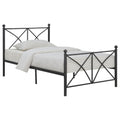 Black Full Platform Bed Box Spring Not Required Full Black Metal Bedroom Contemporary,Modern Open Frame Metal