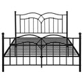 Black Slat Headboard Queen Bed Box Spring Not Required Queen Black Metal Bedroom Transitional Open Frame Metal