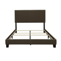 Charcoal Queen Bed With Trim Box Spring Required Queen Charcoal Wood Bedroom Transitional Panel Foam Upholstered