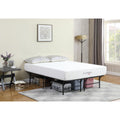 Black Full Platform Bed Full Black Metal Bedroom Contemporary,Modern Adjustable Bedbase Steel