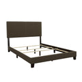 Charcoal Queen Bed With Trim Box Spring Required Queen Charcoal Wood Bedroom Transitional Panel Foam Upholstered